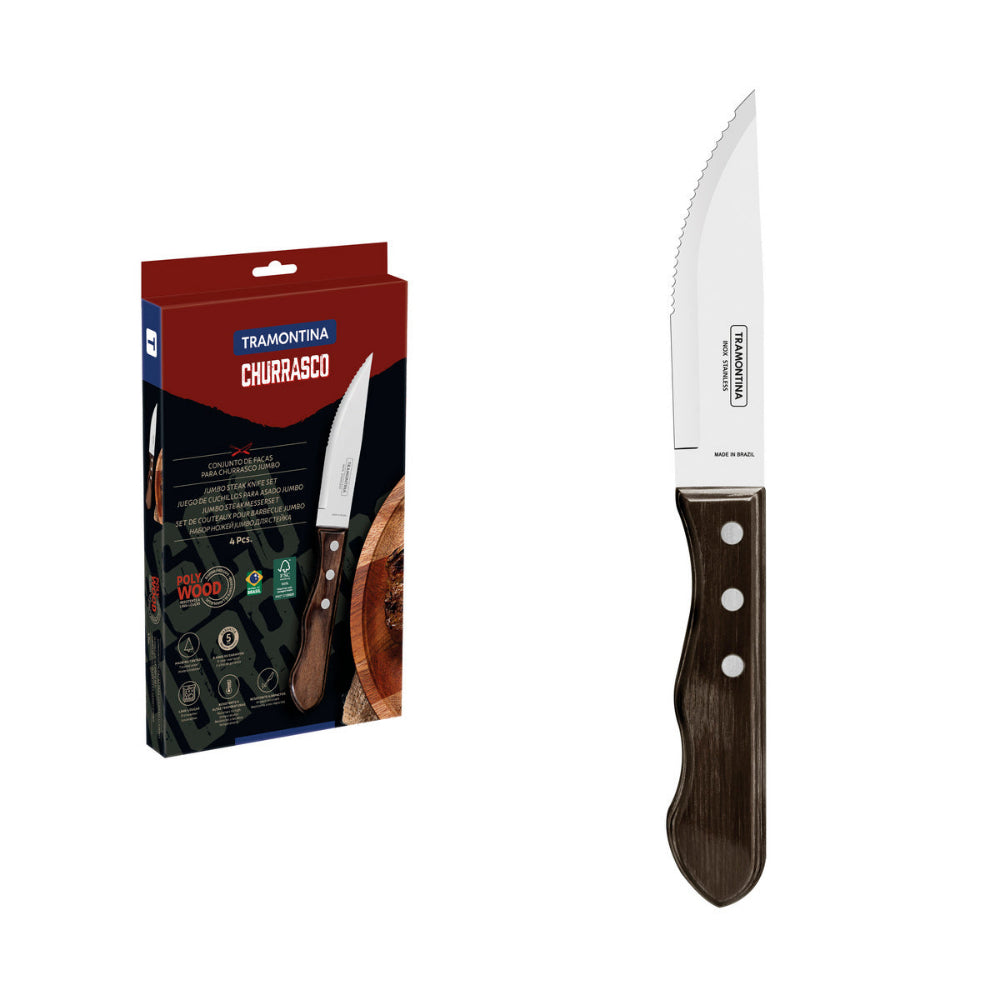Tramontina Churrasco steak knife on a white background