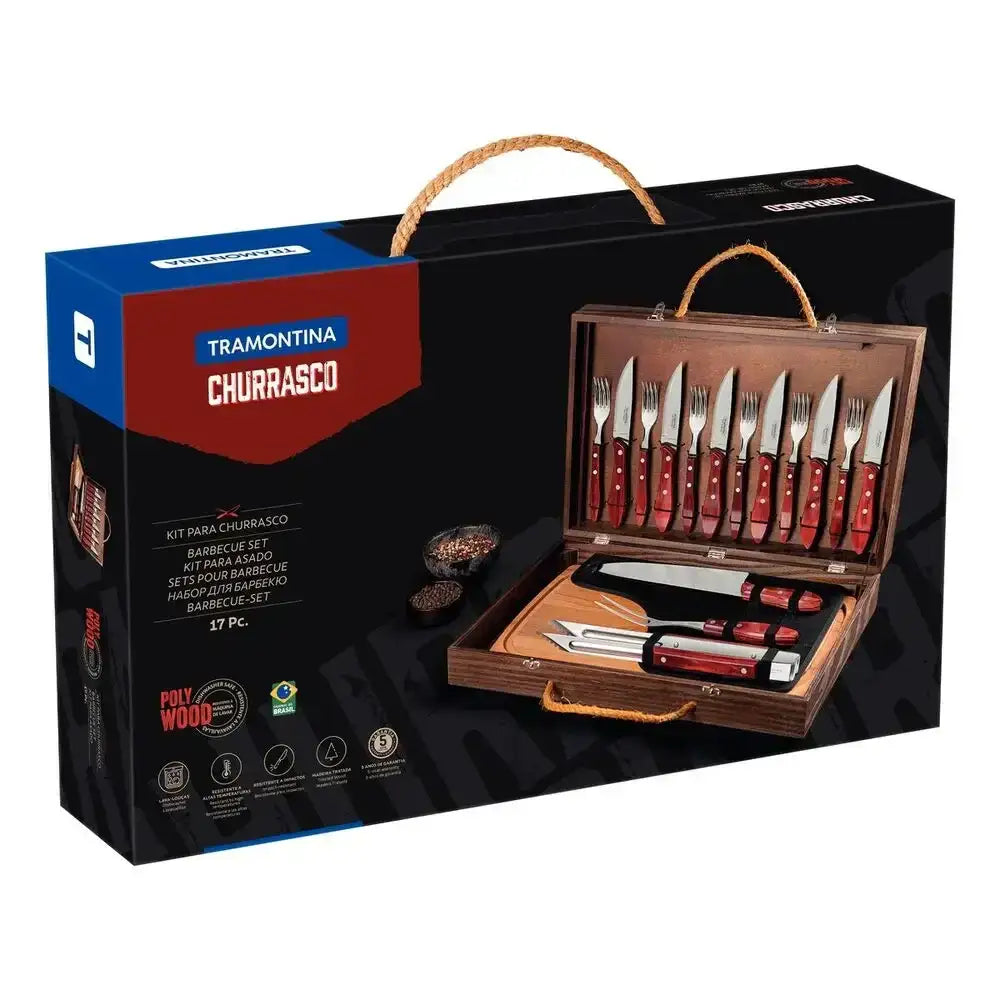 Tramontina Polywood Barbeque Set of 17.
