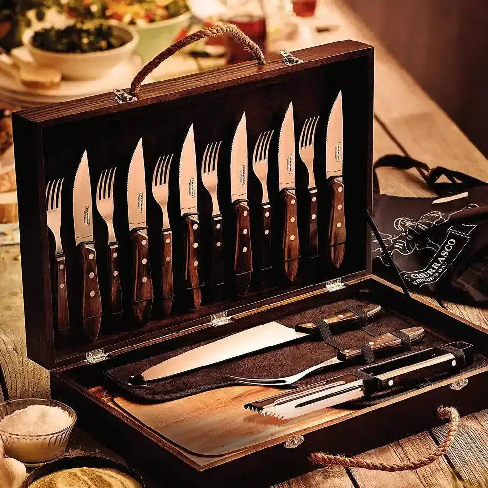 Tramontina Polywood Barbeque Set of 17.
