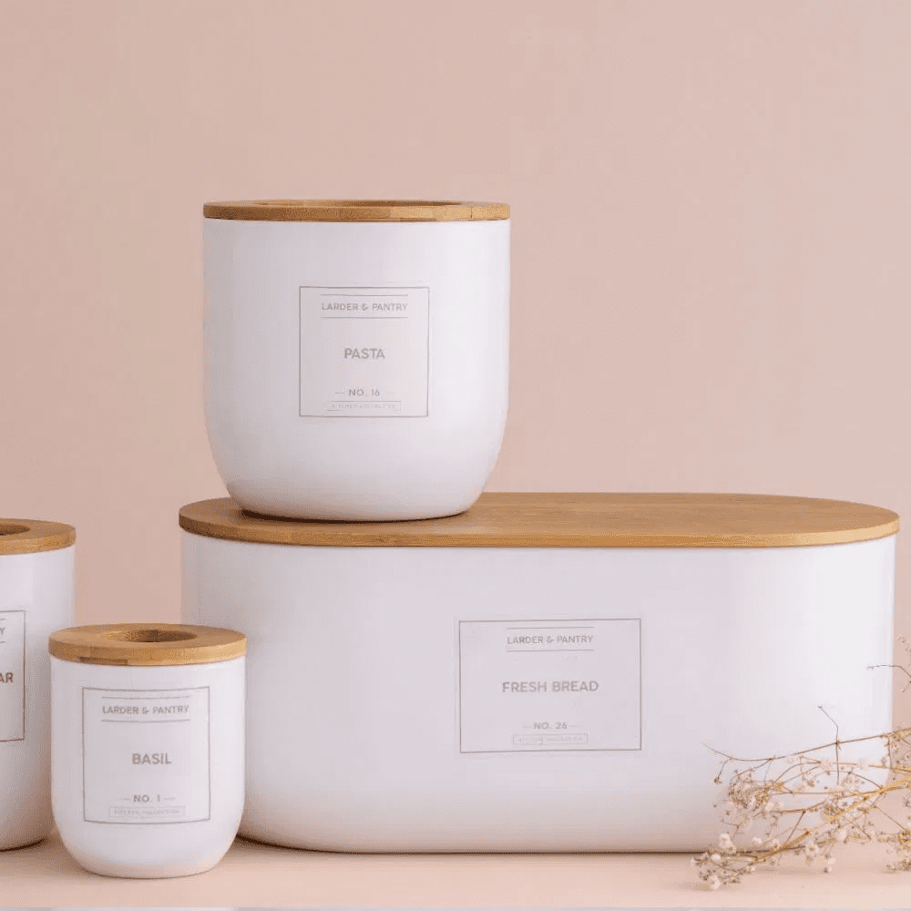 Typhoon Eden Bread Bin with Reusable Labels