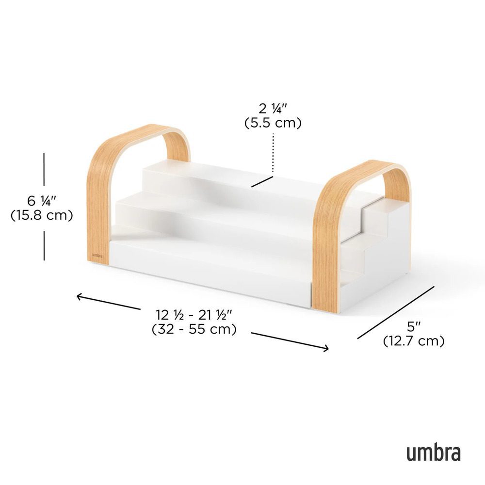 UMB Bellwood 3 Tier Spice Shelf White