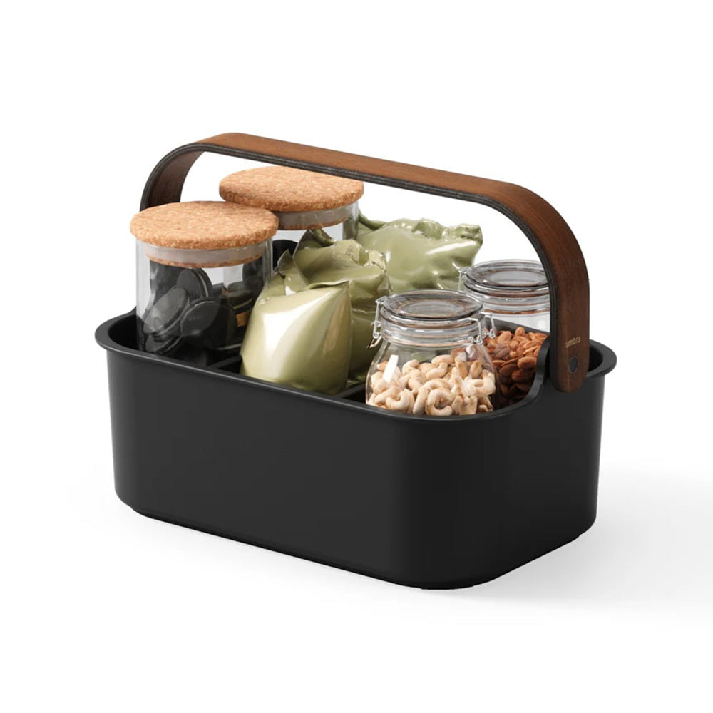 Umbra Bellwood Bin Black & Walnut.