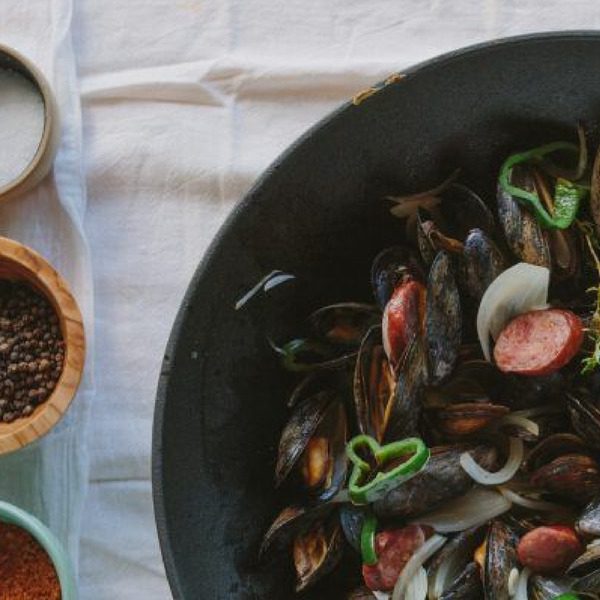 Victoria Enamelled Cast Iron Wok 36cm