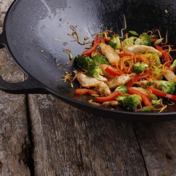 Victoria Enamelled Cast Iron Wok 36cm