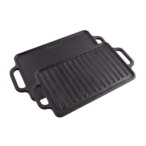 Victoria Enamelled Cast Iron Reversible Griddle 32cm