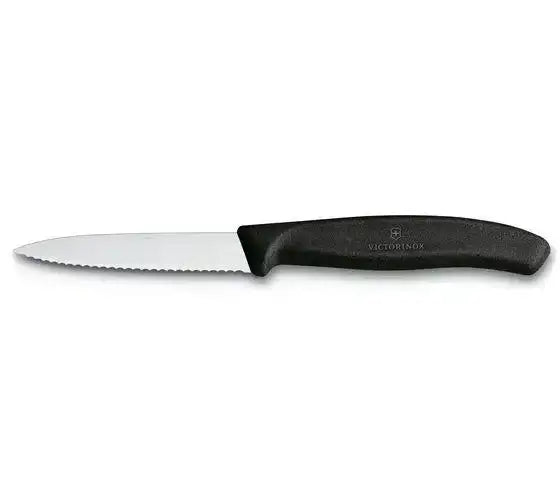 Victorinox Paring Knife Serrated 8cm Black.