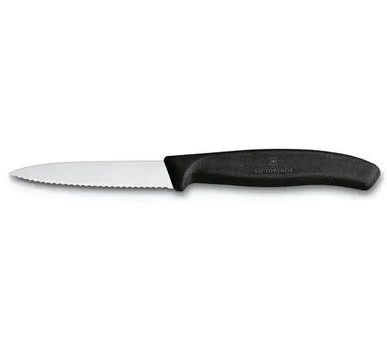 Victorinox Paring Knife Serrated 8cm Black.