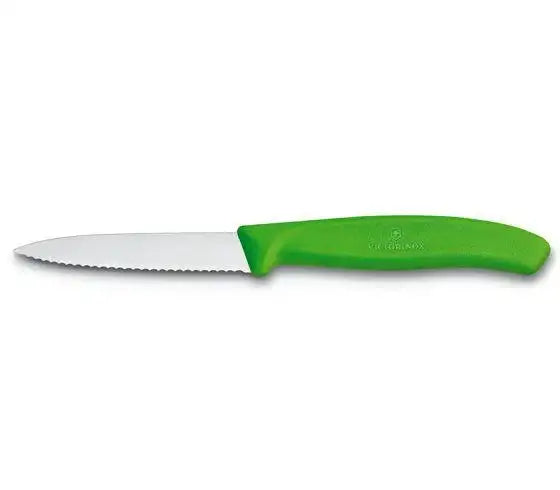 Victorinox Paring Knife Serrated 8cm Green.