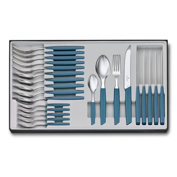 Victorinox Swiss Modern Blue Table Set 24 Piece