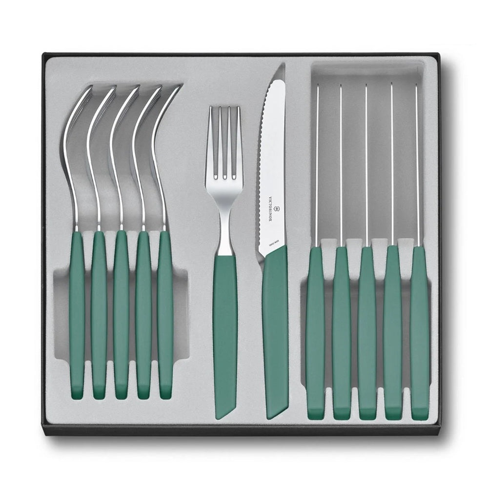 Victorinox Swiss Modern Cutlery Set 12 Piece Sage