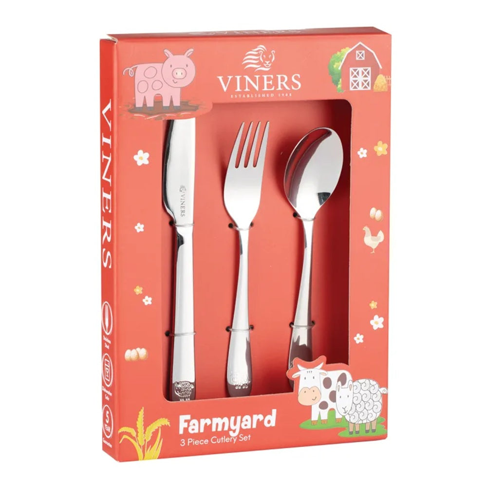 VIN Kids Cutlery Set 3pc Farmyard