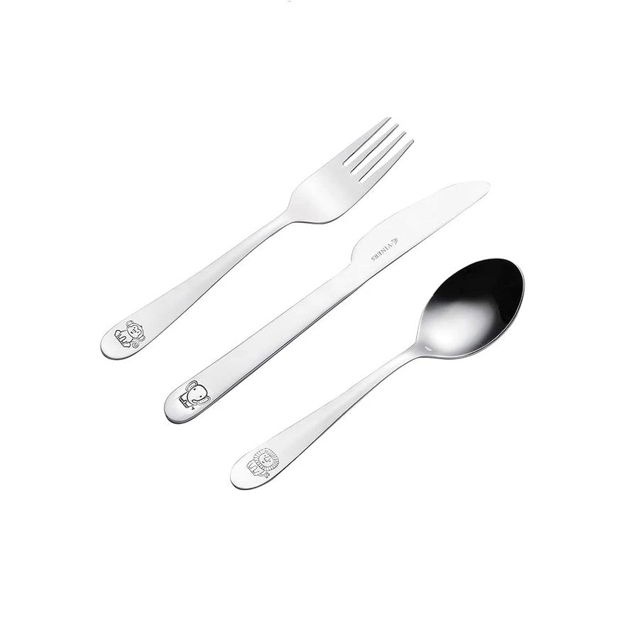 Viners Kids Stainless Steel Cutlery Set 3pc Safari