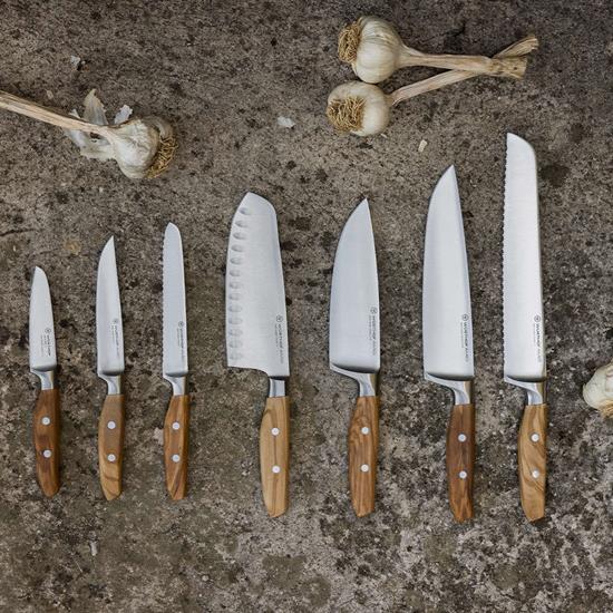 Wusthof Amici Olive Wood Santoku Knife17cm