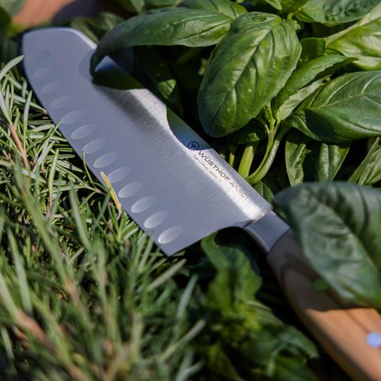 Wusthof Amici Olive Wood Santoku Knife17cm