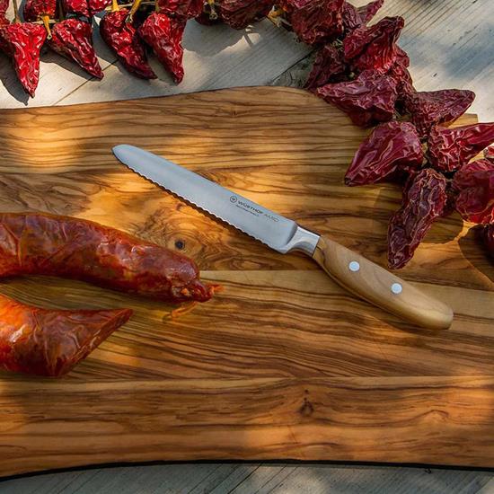 Wusthof Amici Olive Wood Utility Knife 14cm