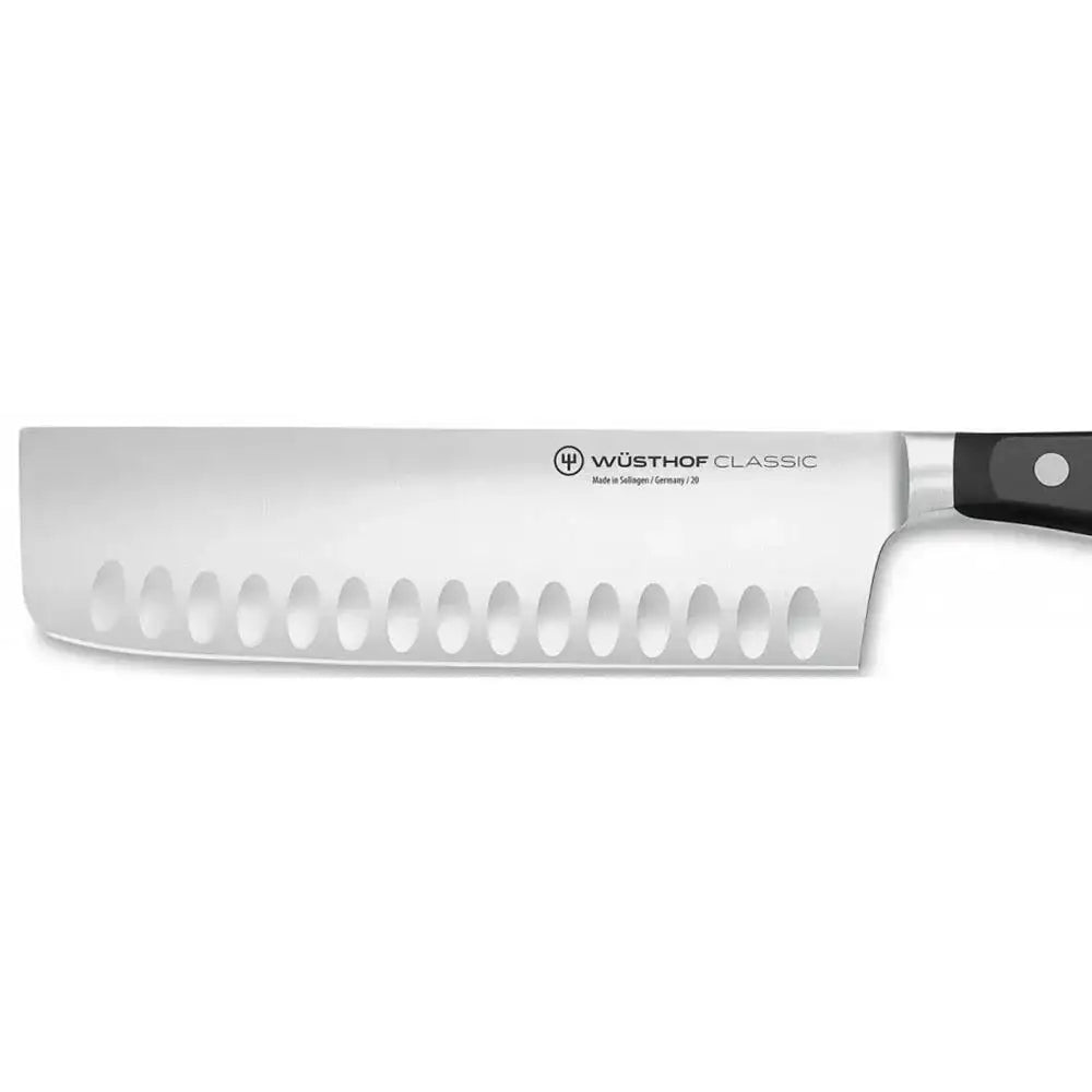 Wüsthof Classic knife with a black handle on a white background