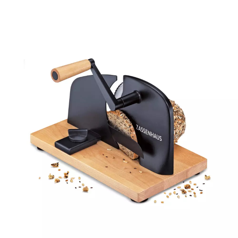 Zassenhaus Classic Manual Bread, Meat & Cheese Slicer Black