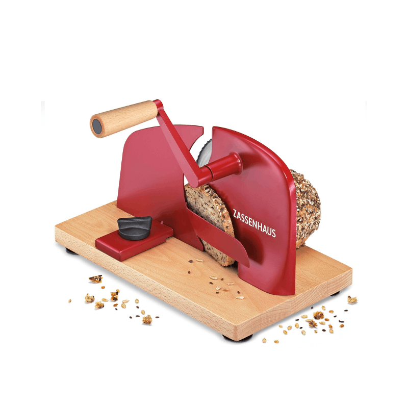 Zassenhaus Classic Manual Bread, Meat & Cheese Slicer Red