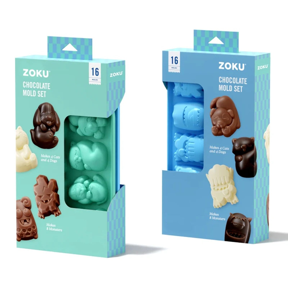 Zoku Cat, Dog & Monsters Chocolate Freezer Moulds 2pc