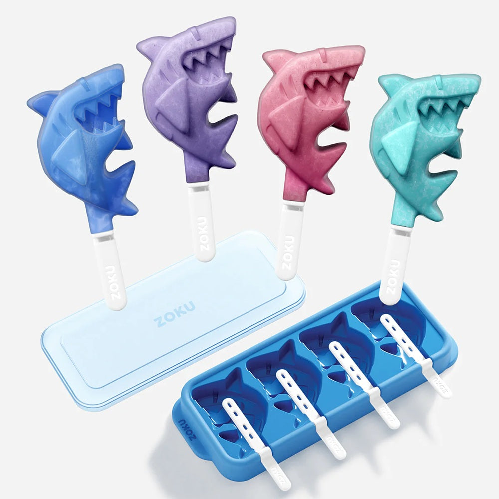 ZOK Ice Pop Mold Shark Set 4