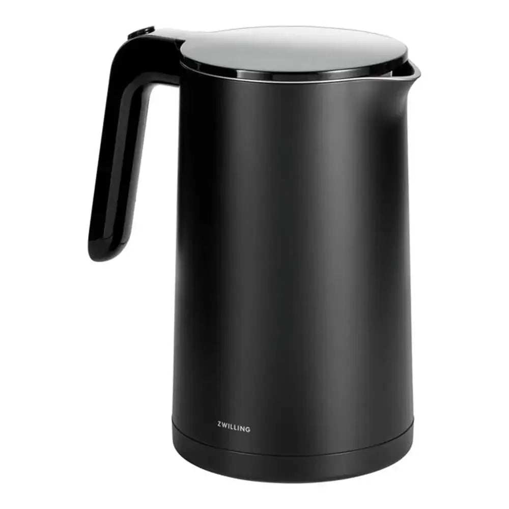 Black electric kettle on a white background