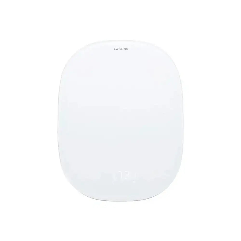 White kitchen scale on a white background