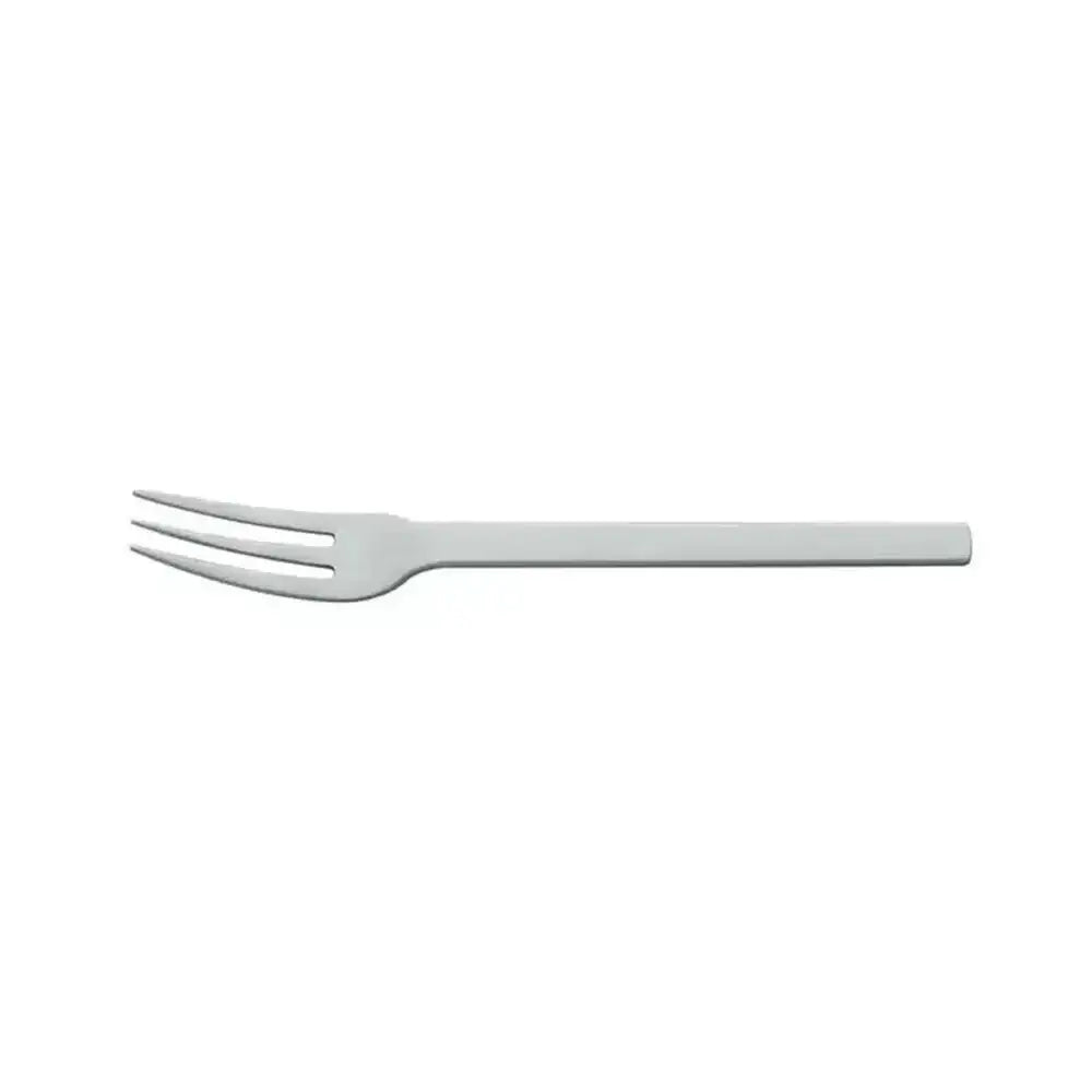 Silver fork on a white background