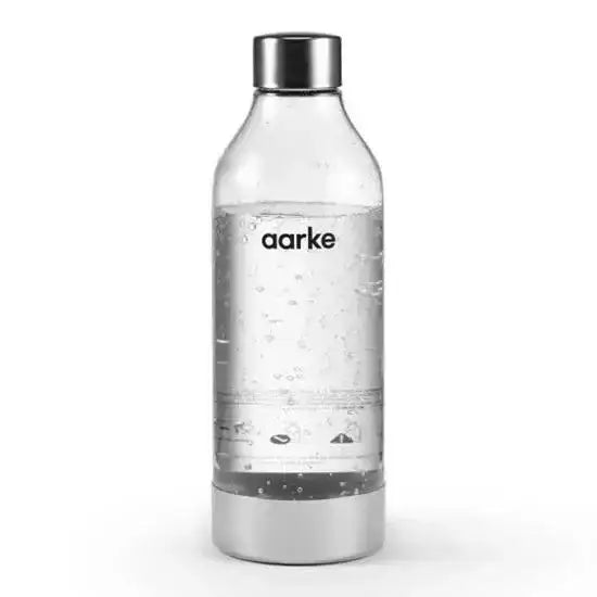 Aarke PET polished steel water bottle with bubbles, premium kitchenware at Cookin Stores