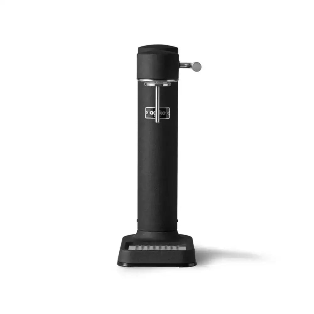 Aarke III black premium water carbonator on white background, sold at Cookin Stores kitchenware.