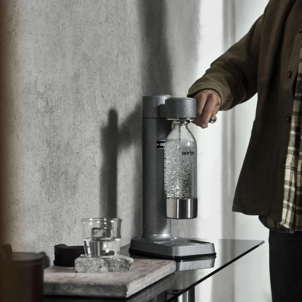 Aarke III Premium Water Carbonator Hammertone Grey