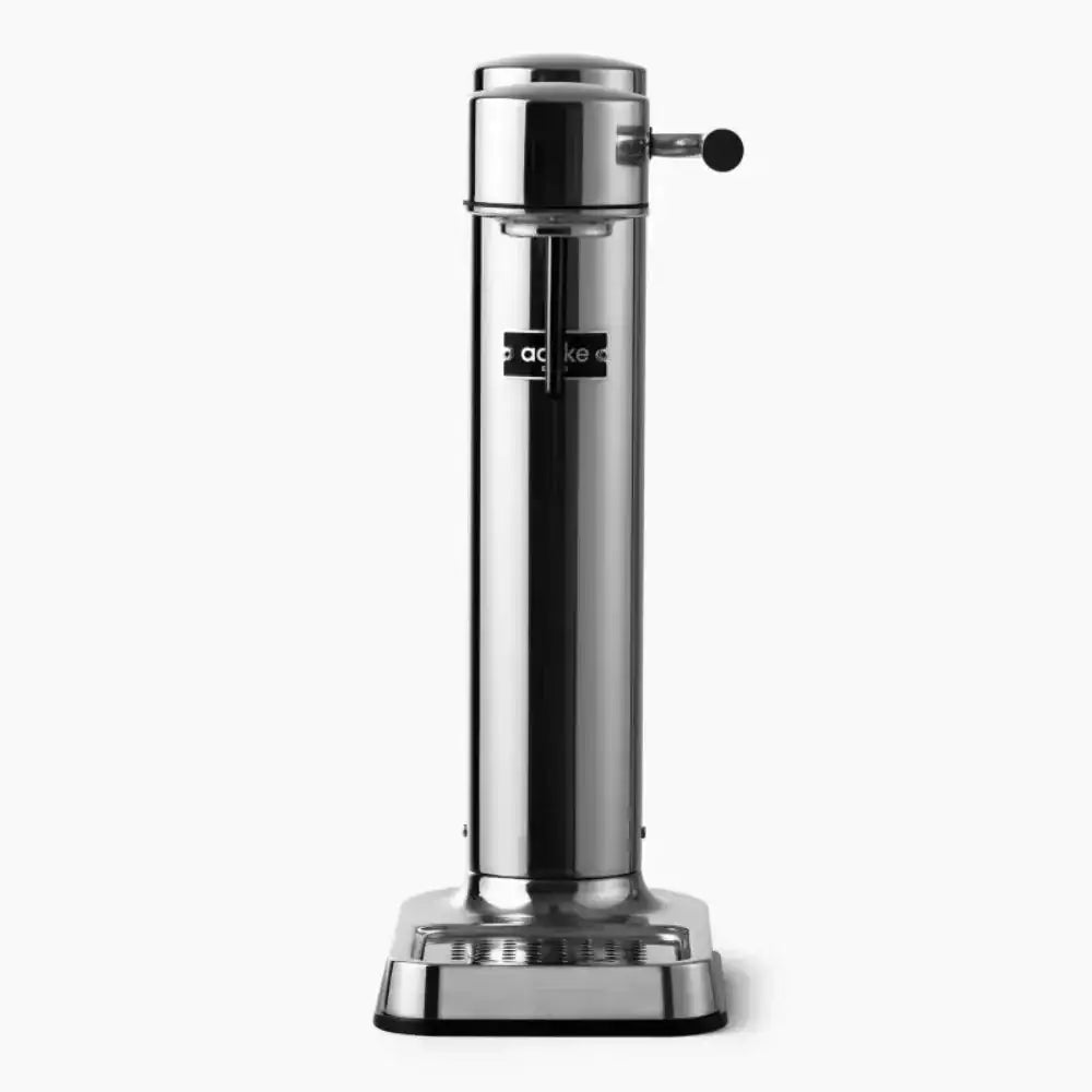 Aarke III premium water carbonator in polished steel on a white background, kitchenware at Cookin Stores