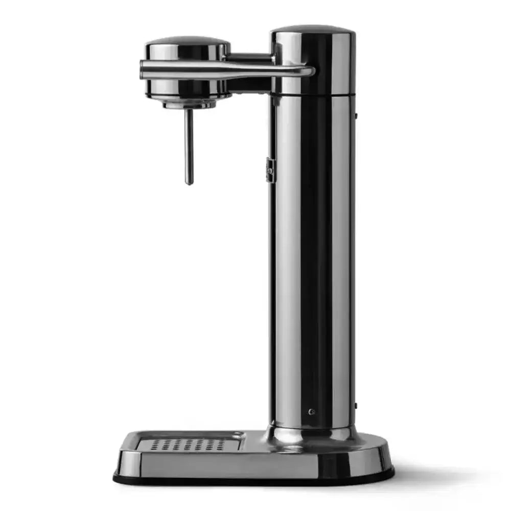Aarke III premium water carbonator in polished steel, modern kitchen appliance at Cookin Stores