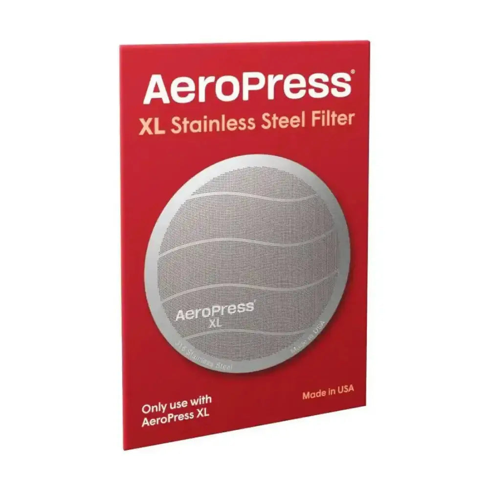 Aeropress XL Stainless Steel Filter packaging on a white background