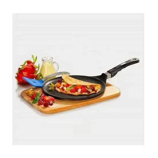 Black amt gastroguss non-stick crepe pan 28cm with sleek design and modern cooking surface and handle