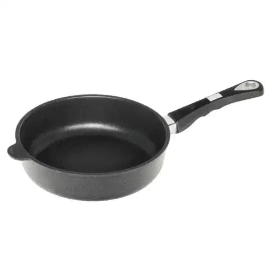 Non-stick black frying pan with ergonomic handle, premium kitchenware from Cookin Stores