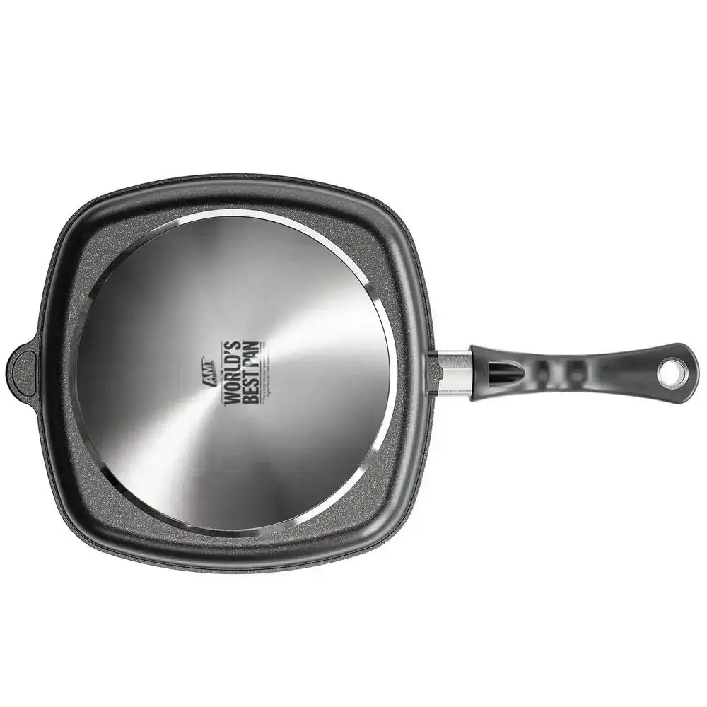 AMT non-stick square BBQ grill pan 28cm with handle, premium kitchenware at Cookin Stores