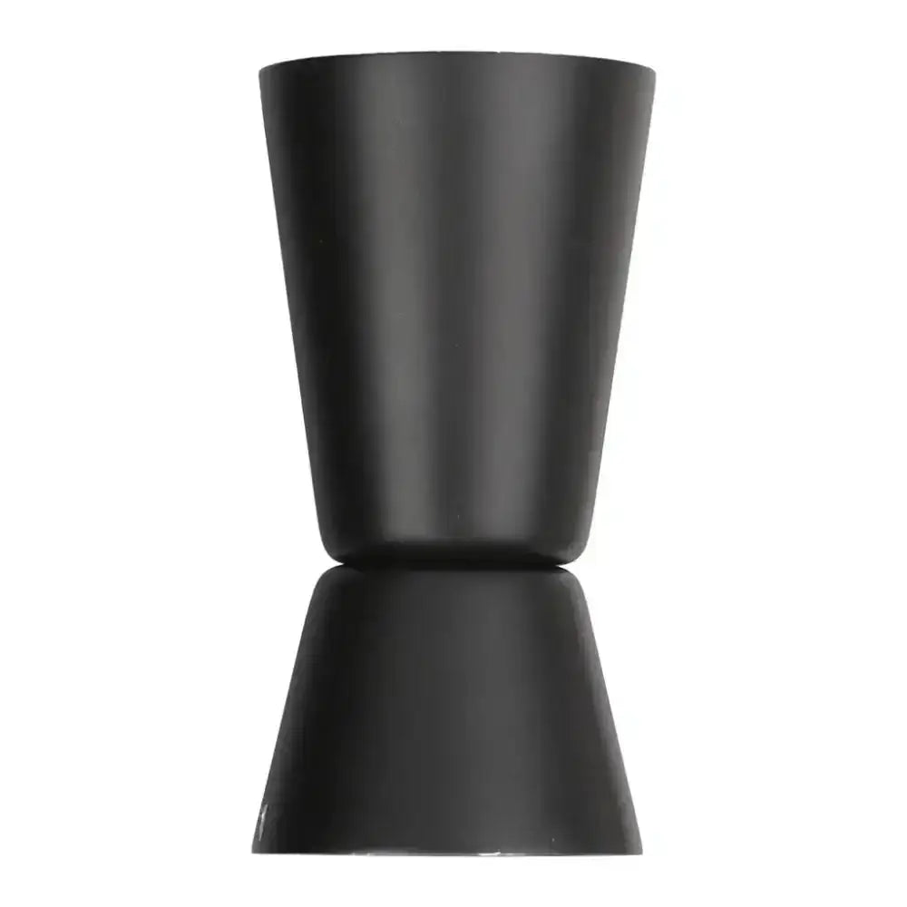 Black cylindrical container on a white background