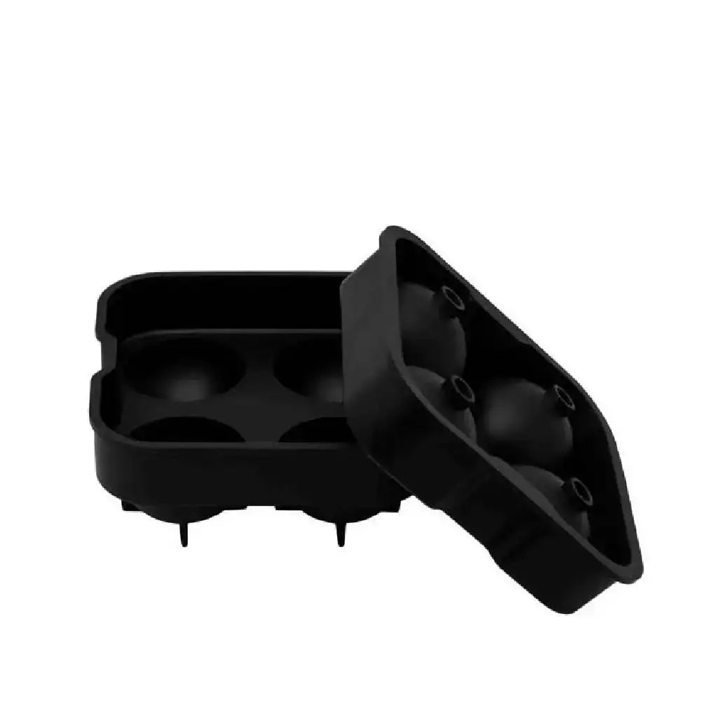 Black silicone ice ball mould for four large spheres, premium kitchenware at Cookin Stores