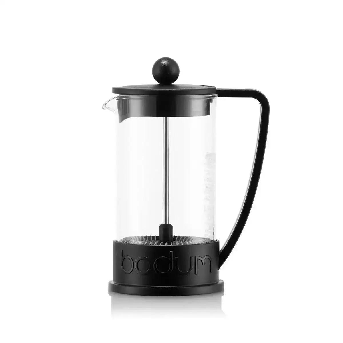 Bodum French press coffee maker on a white background