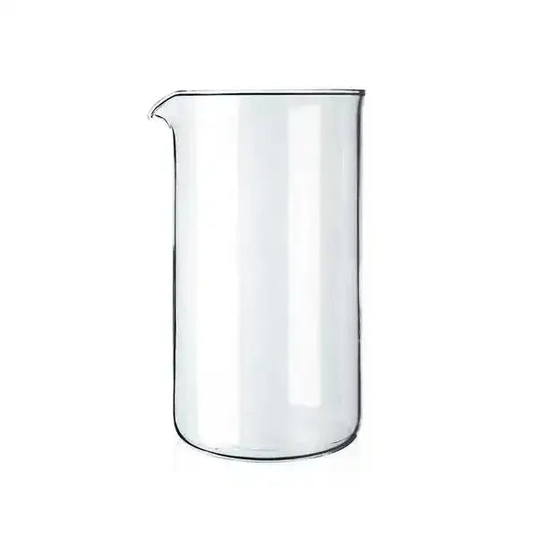 8 Cup french press replacement glass on a white background