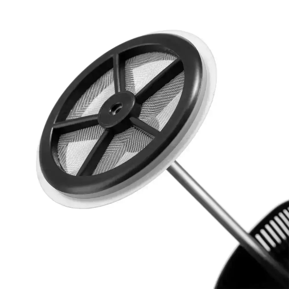 Filter wheel with black mesh on a white background