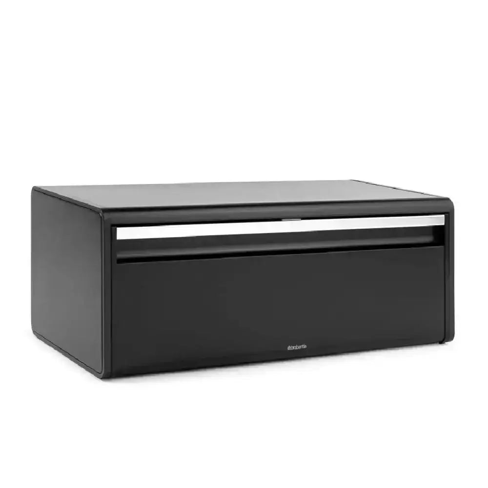 Black rectangular object with a glossy finish on a white background