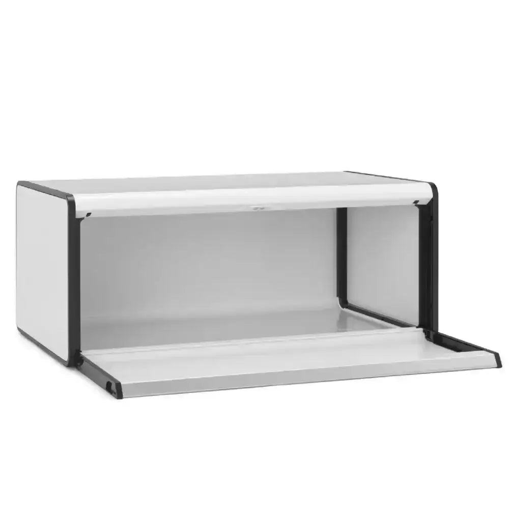 White bread bin on a white background