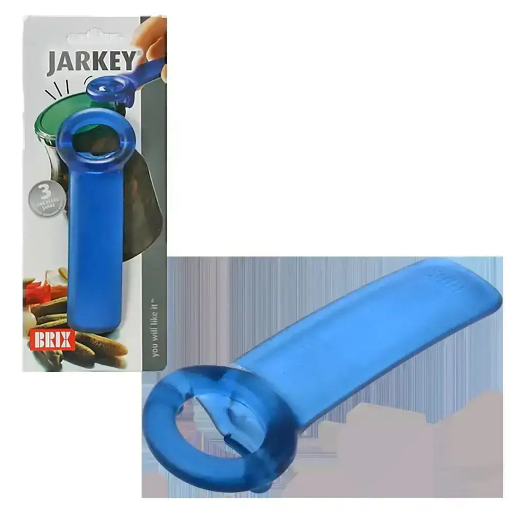 Blue jar opener with packaging on a white background