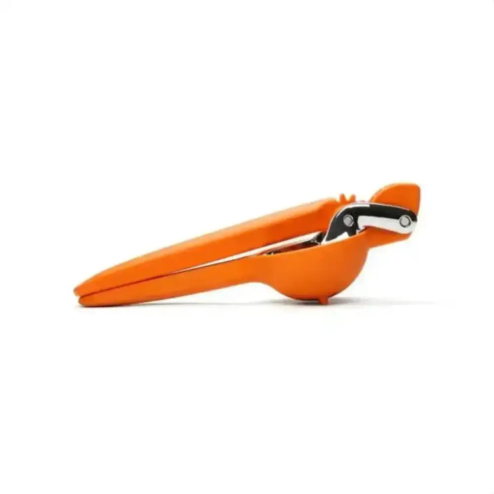 Orange citrus squeezer on a white background