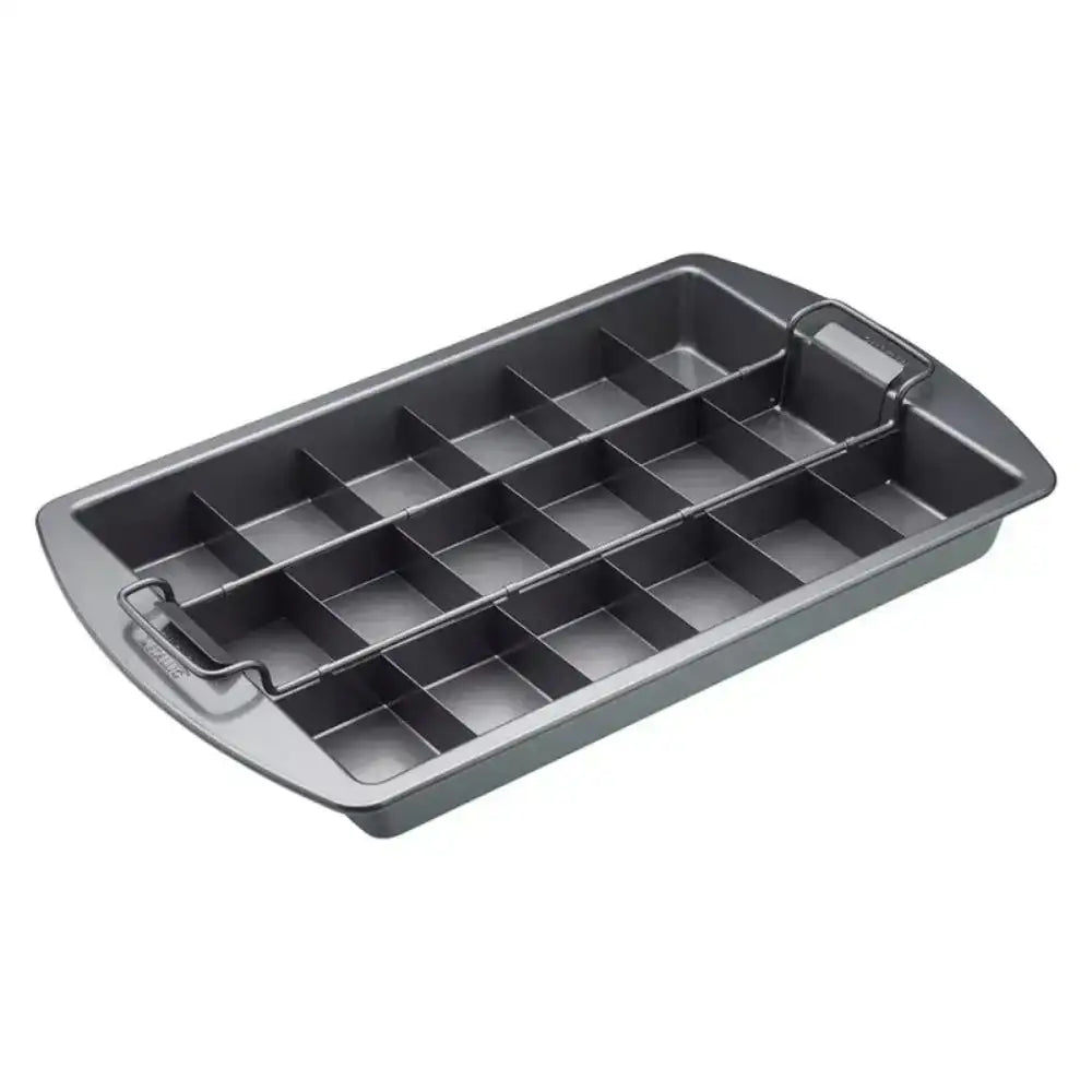 Chicago Metallic non-stick 3-piece brownie pan set with dividers, premium kitchenware at Cookin Stores