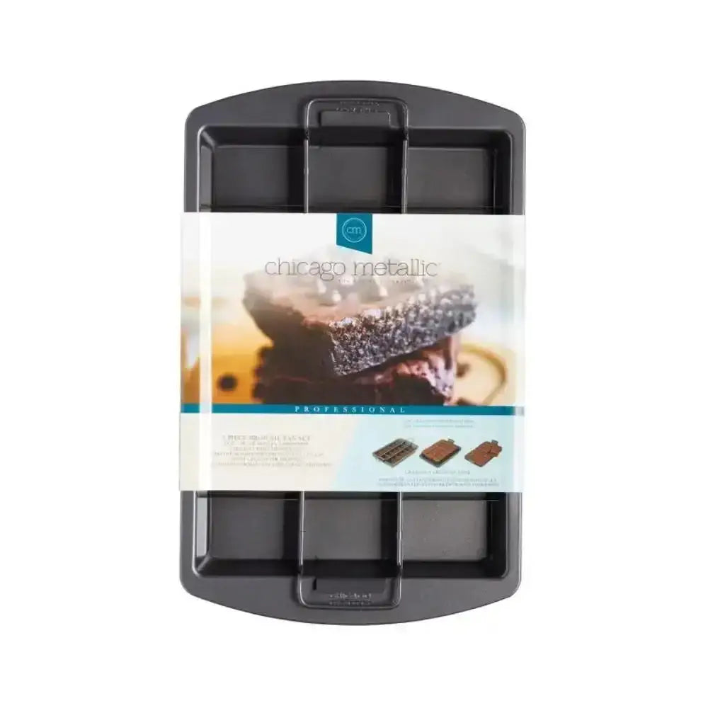 Chicago Metallic non-stick 3-piece brownie pan set, premium bakeware at Cookin Stores