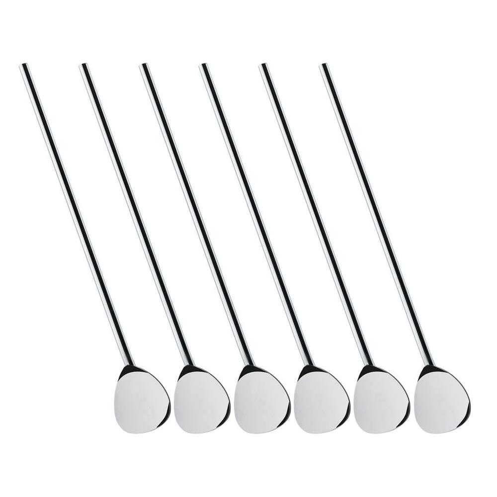 Cilio Cocktail Spoons With Straw Set Of 6