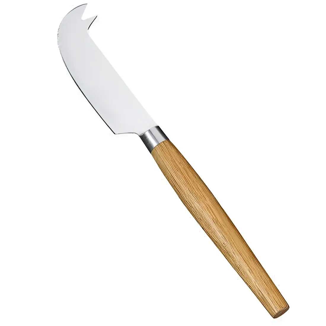 Stainless steel cheese knife with wooden handle, premium kitchenware from Cookin Stores.