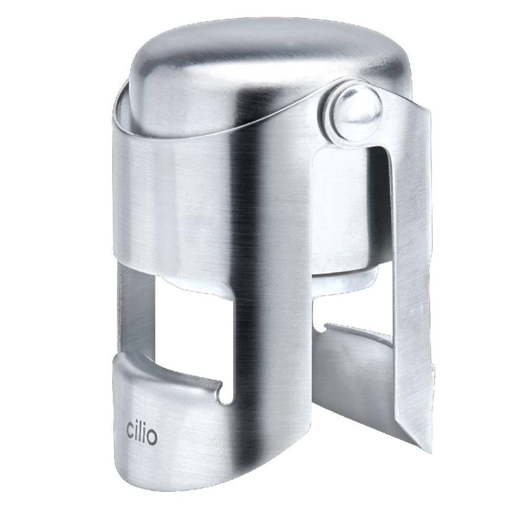 Cilio Stainless Steel Champagne Stopper Satin